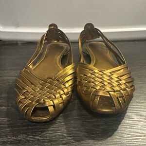 Banana Republic Gold Woven Sandals